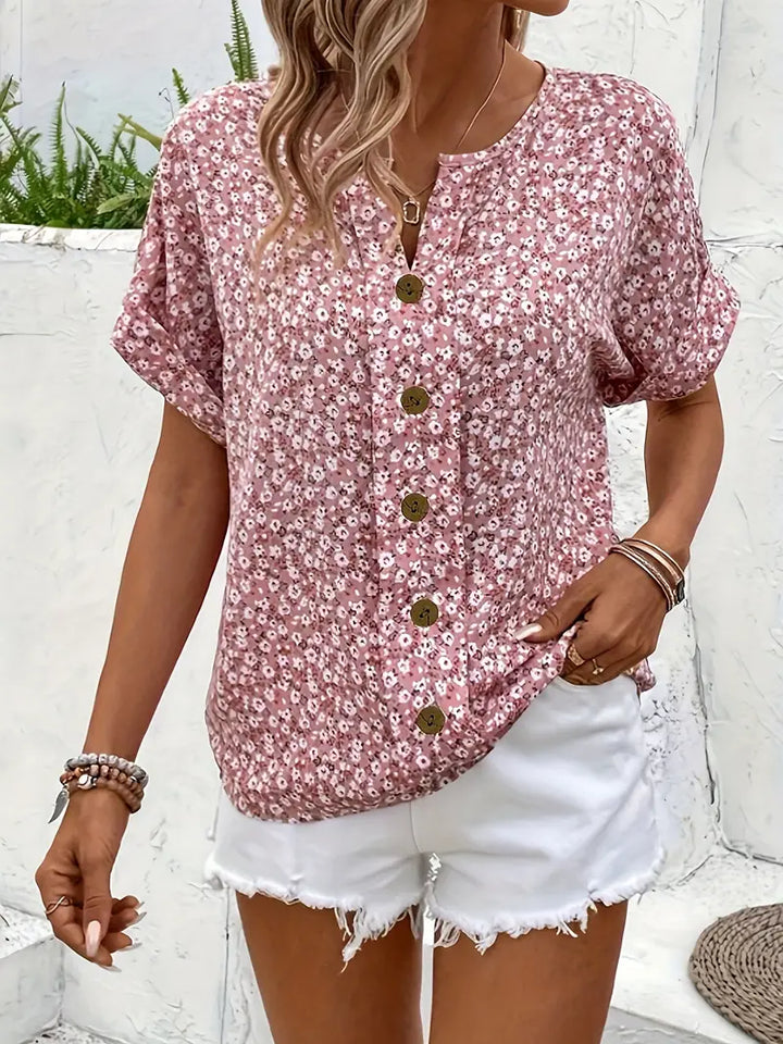 Sienna & Harper™ | Elegant Botanical Print Blouse