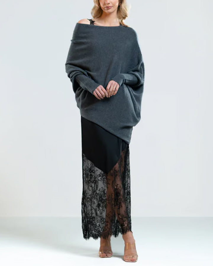 Sienna & Harper™ – Asymmetrical Draped Knitwear with Innovative Design