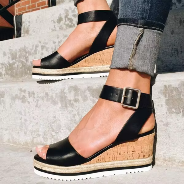 Sienna & Harper™ | Chic Wedge Sandals for Effortless Elegance