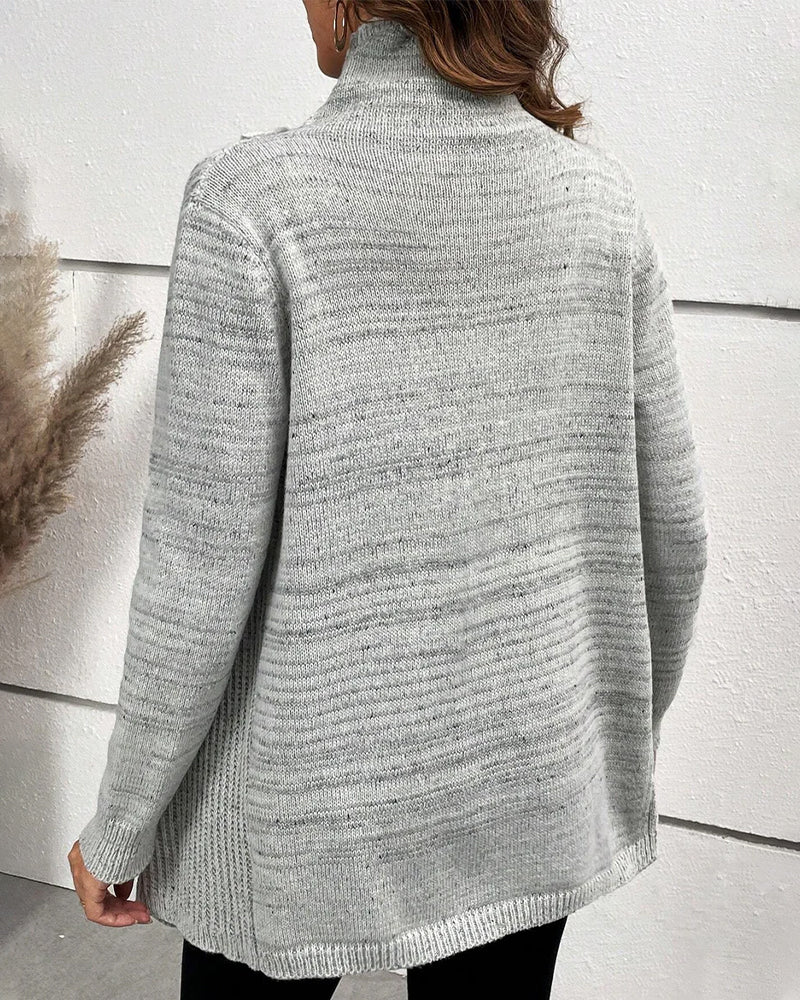 Sienna & Harper™ – Cozy Knit Solid Color Oversized Sweater