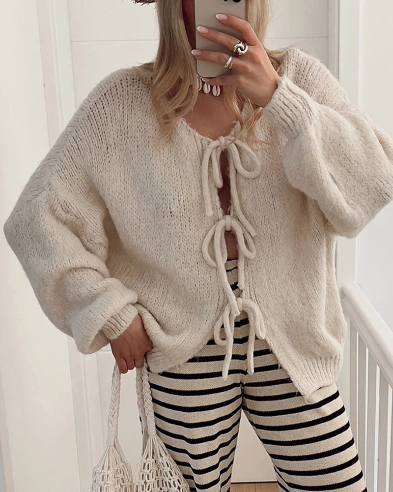 Sienna & Harper™ – Cozy Knit Open-Front Cardigan