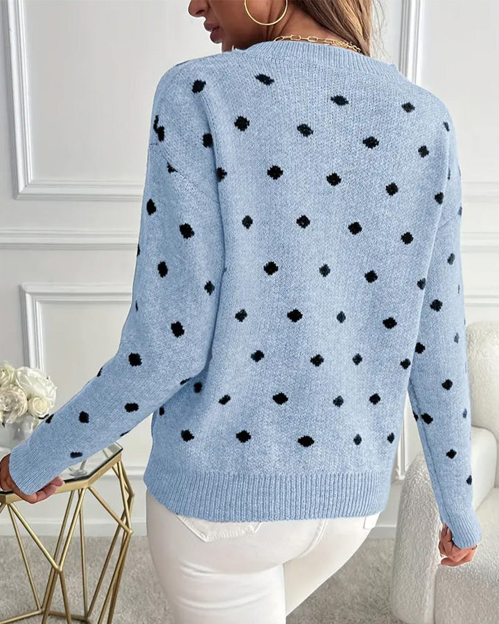 Sienna & Harper™ – Cozy Knit Pullover with Long Sleeves