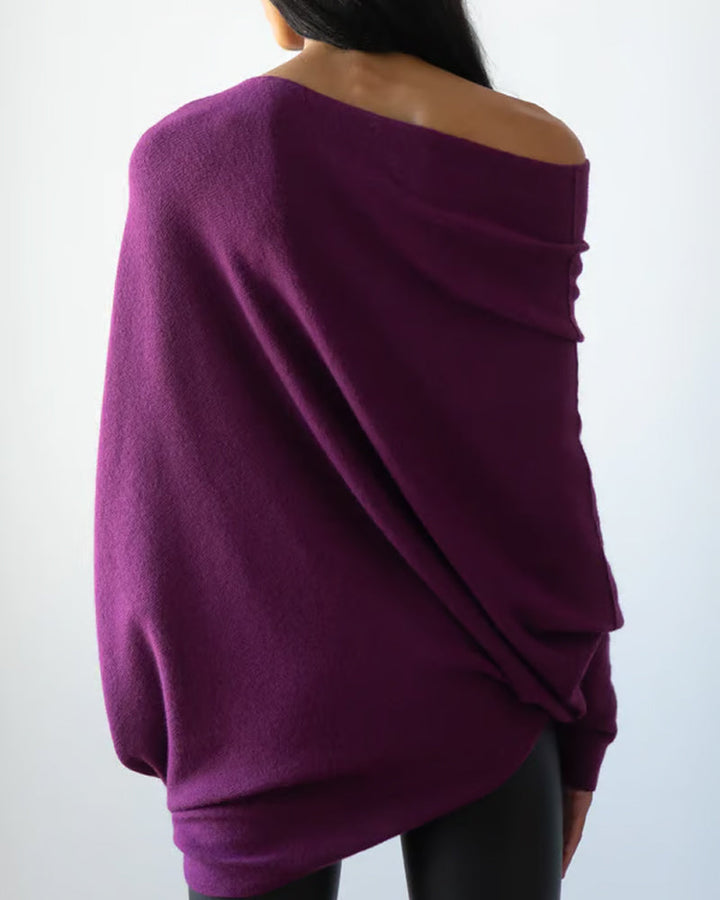 Sienna & Harper™ – Asymmetrical Draped Knitwear with Innovative Design