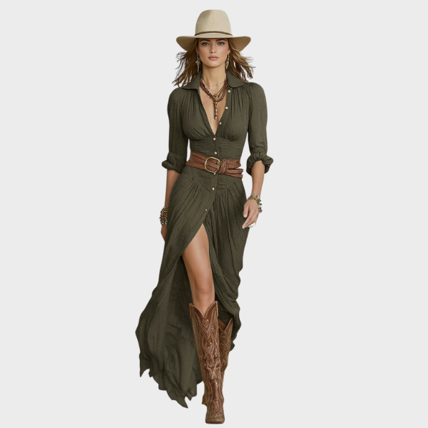 Sienna & Harper™ | Long Sleeve Shirt Dress