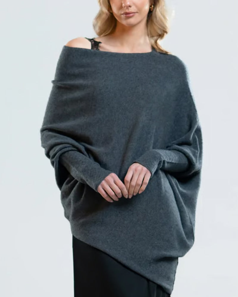 Sienna & Harper™ – Asymmetrical Draped Knitwear with Innovative Design