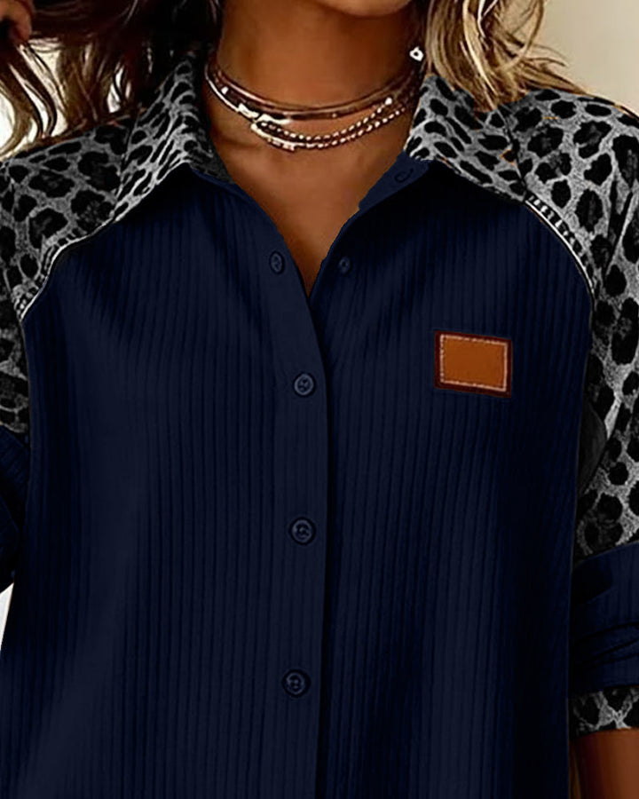 Sophia™ | Bold Leopard Print Button-Down Shirt