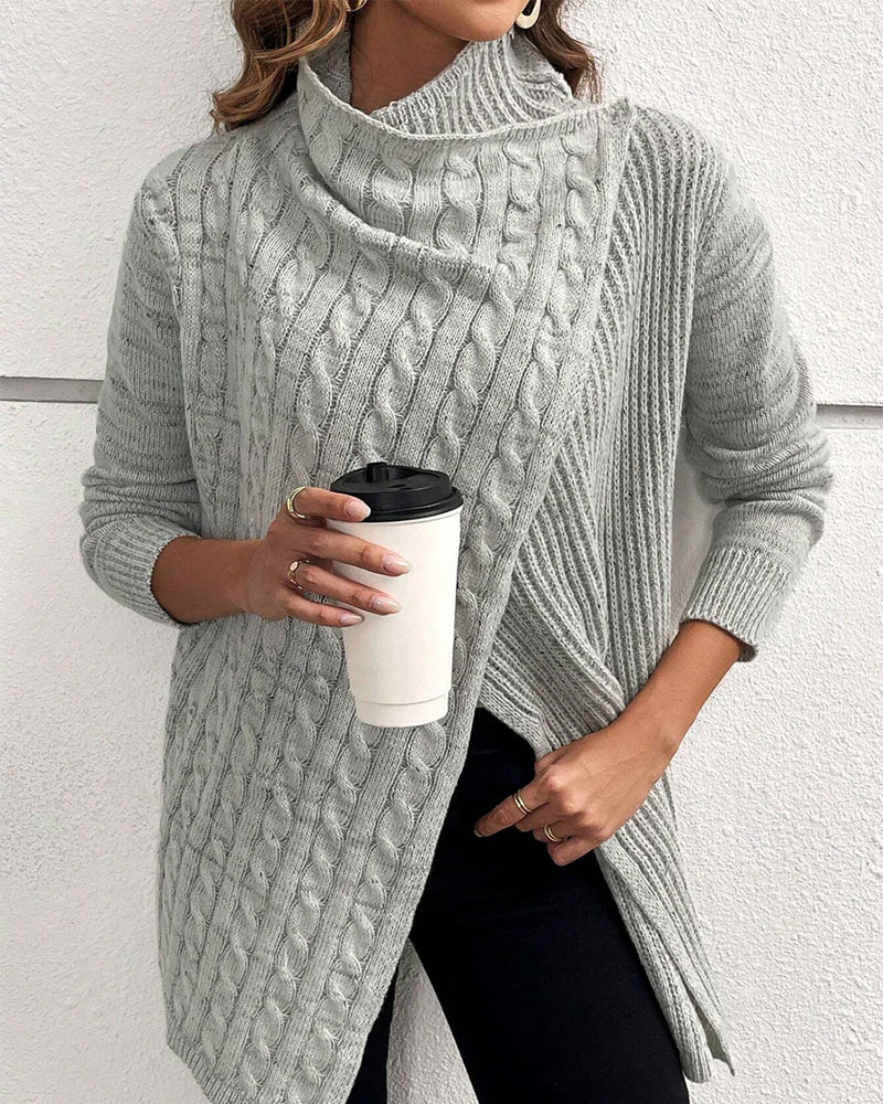 Sienna & Harper™ – Cozy Knit Solid Color Oversized Sweater