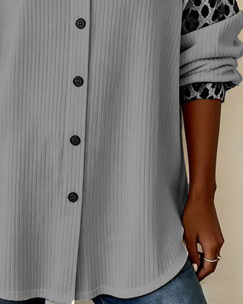 Sophia™ | Bold Leopard Print Button-Down Shirt