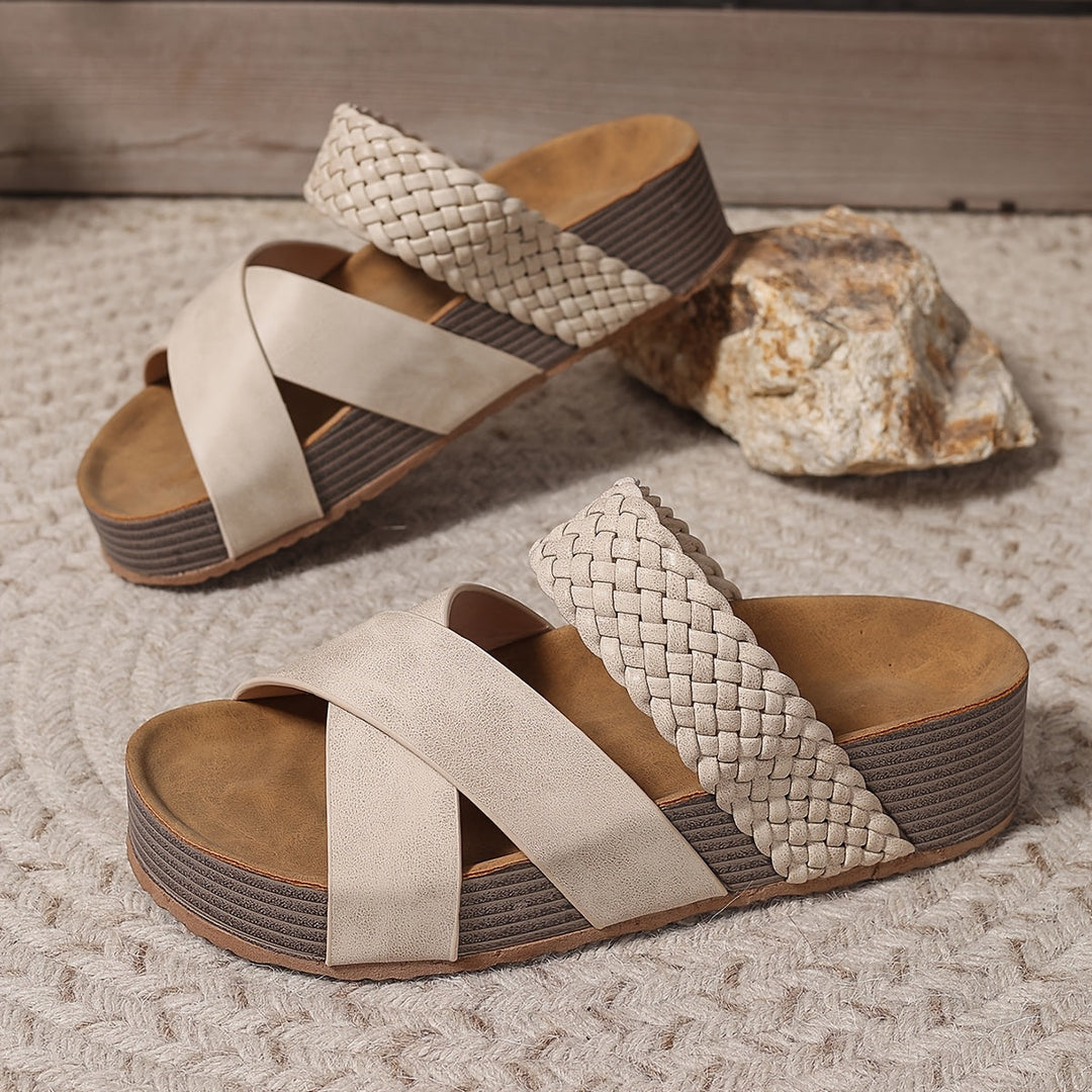 Sienna & Harper™ | Woven Platform Sandals