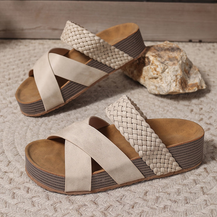 Sienna & Harper™ | Woven Platform Sandals