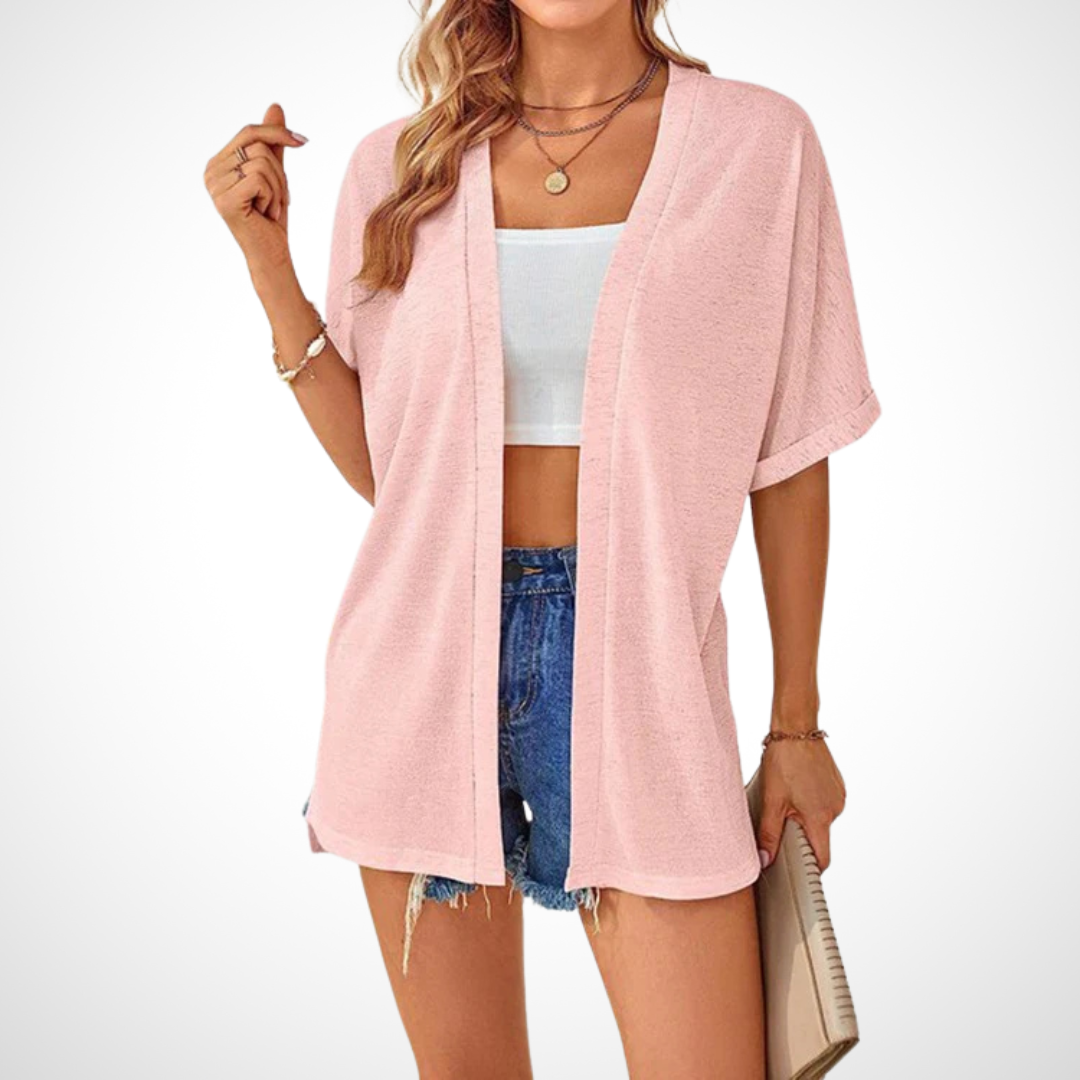 Sienna & Harper™ | Chic Lightweight Short Sleeve Cardigan