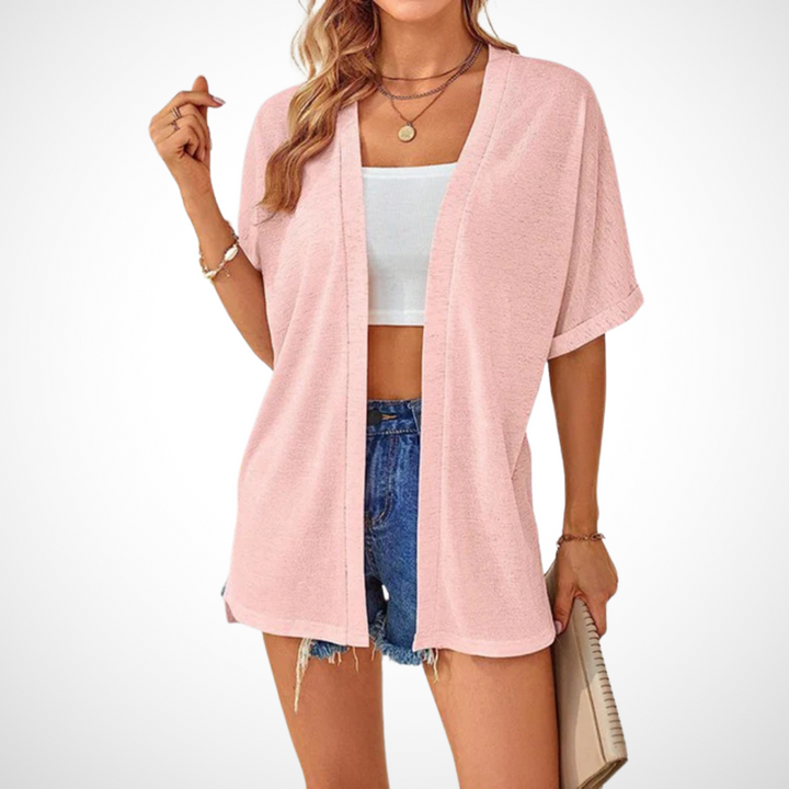 Sienna & Harper™ | Chic Lightweight Short Sleeve Cardigan