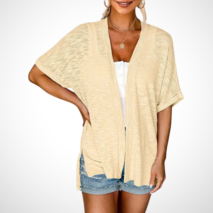 Sienna & Harper™ | Chic Lightweight Short Sleeve Cardigan