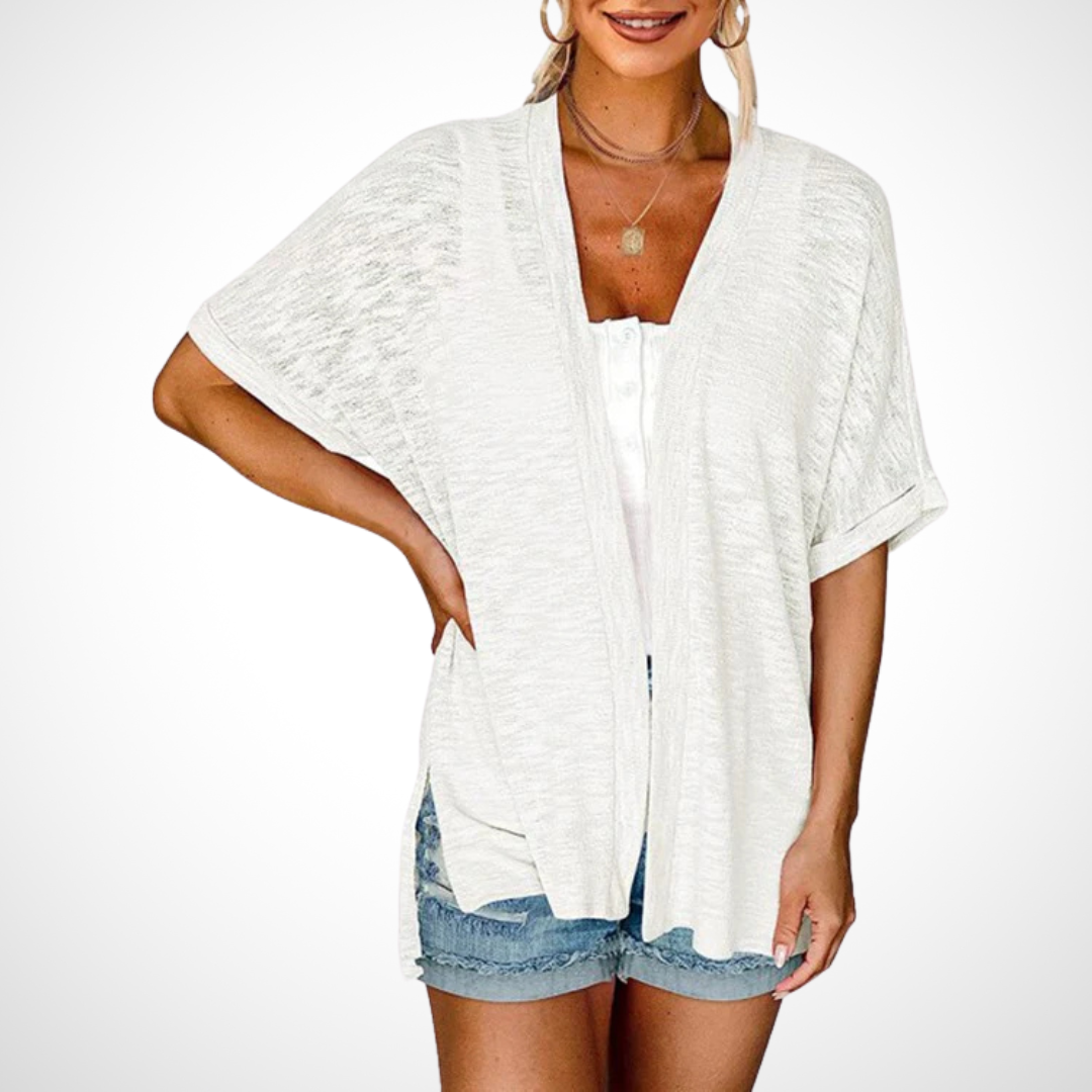 Sienna & Harper™ | Chic Lightweight Short Sleeve Cardigan
