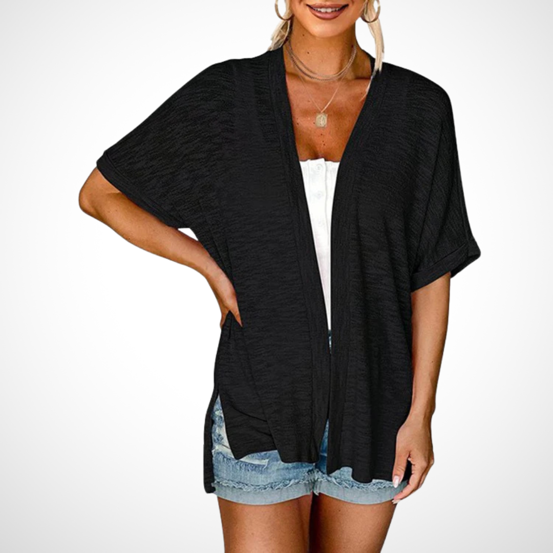 Sienna & Harper™ | Chic Lightweight Short Sleeve Cardigan