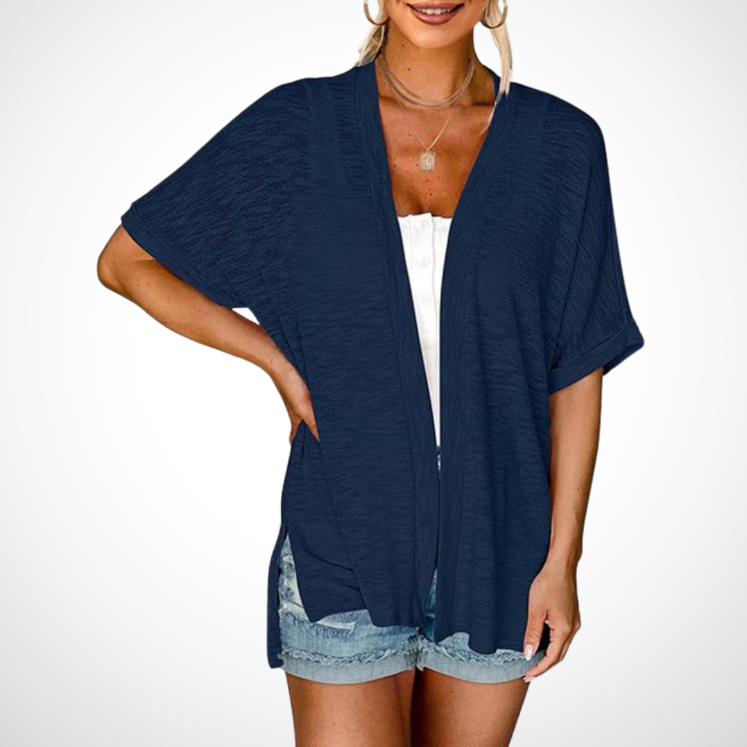 Sienna & Harper™ | Chic Lightweight Short Sleeve Cardigan