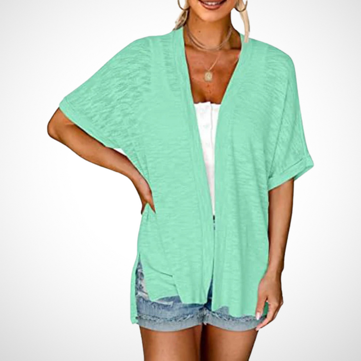 Sienna & Harper™ | Chic Lightweight Short Sleeve Cardigan