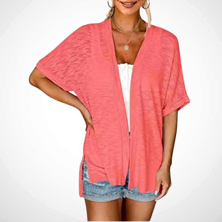 Sienna & Harper™ | Chic Lightweight Short Sleeve Cardigan