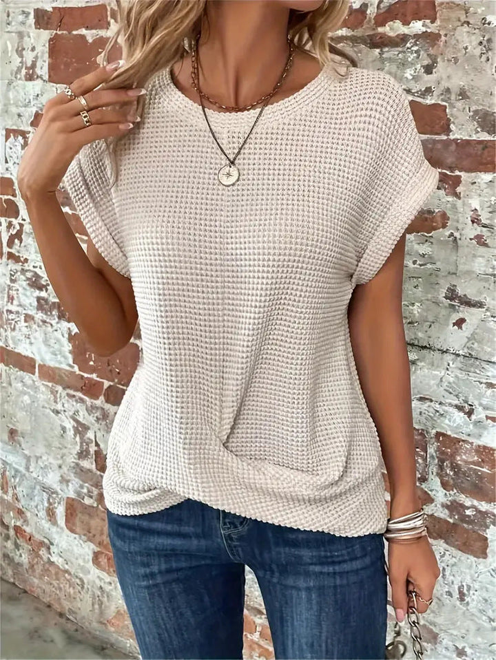 Sienna & Harper™ | Waffle Knit Casual Tee