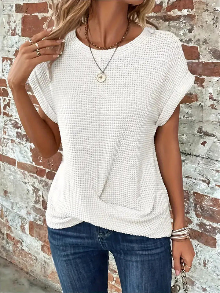 Sienna & Harper™ | Waffle Knit Casual Tee