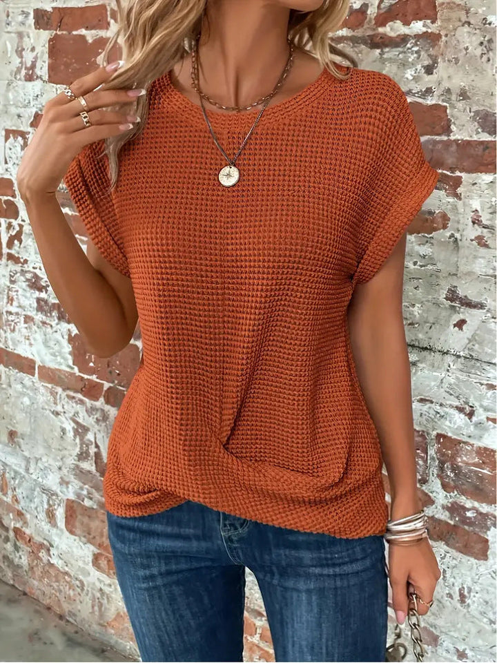 Sienna & Harper™ | Waffle Knit Casual Tee