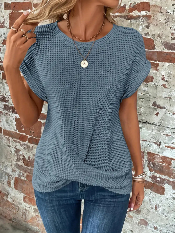 Sienna & Harper™ | Waffle Knit Casual Tee