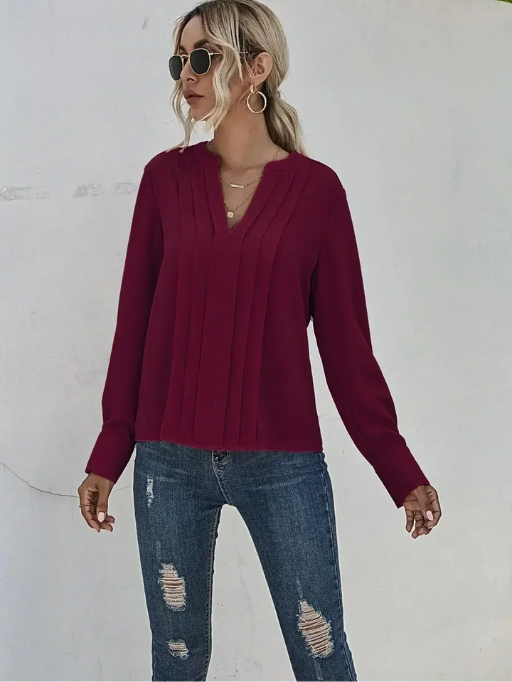Sienna & Harper™ | Chic Pleated Blouse