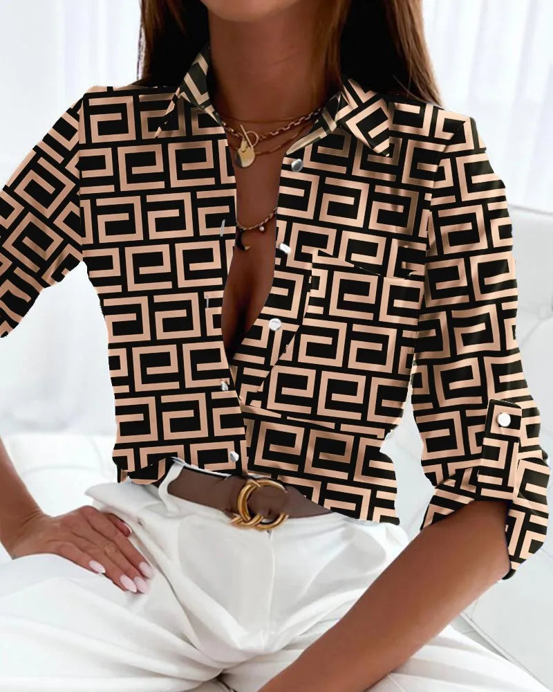 Sienna & Harper™ | Chic Blouse with Unique Artistic Design