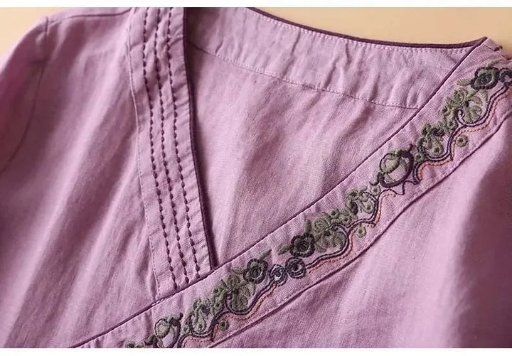 Sienna & Harper™ | Effortless Elegance Embroidered Summer Blouse