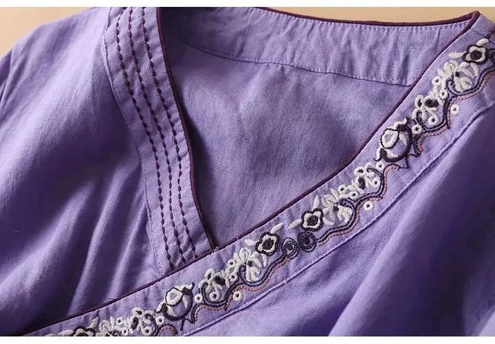 Sienna & Harper™ | Effortless Elegance Embroidered Summer Blouse
