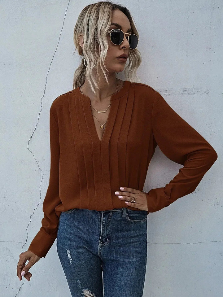 Sienna & Harper™ | Chic Pleated Blouse