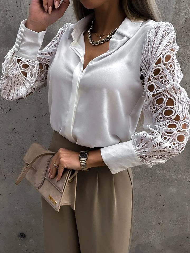 Sienna & Harper™ | Elegant Blouse with Stunning Ruffled Sleeves