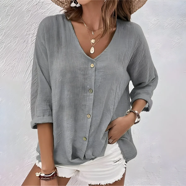 Sienna & Harper™ | Effortless Elegance Button-Up Blouse