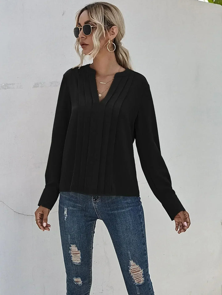 Sienna & Harper™ | Chic Pleated Blouse