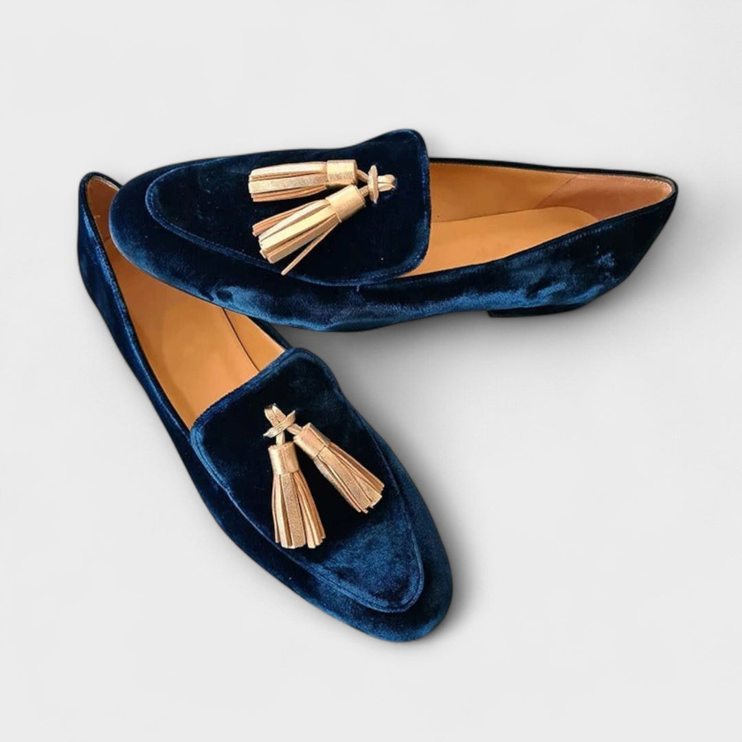 Sienna & Harper™ | Velvet Tassel Loafers