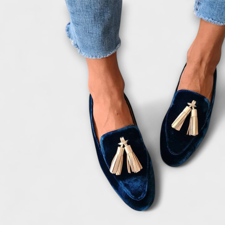 Sienna & Harper™ | Velvet Tassel Loafers