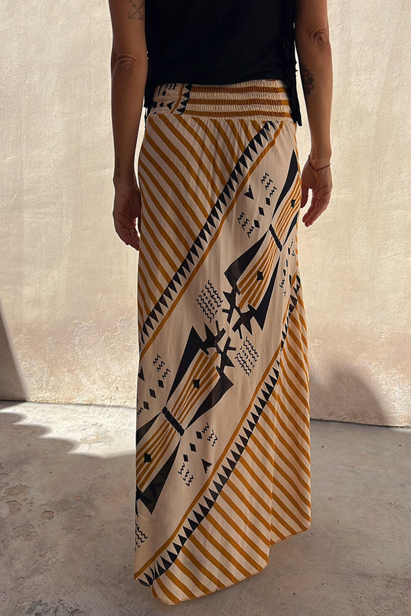 Sienna & Harper™ | Bohemian Striped Maxi Skirt