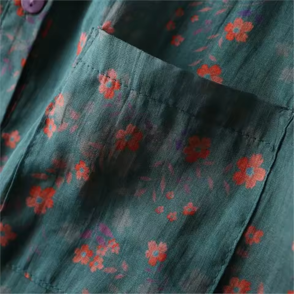 Sienna & Harper™ | Floral Half-Placket Shirt