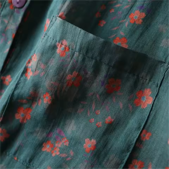 Sienna & Harper™ | Floral Half-Placket Shirt