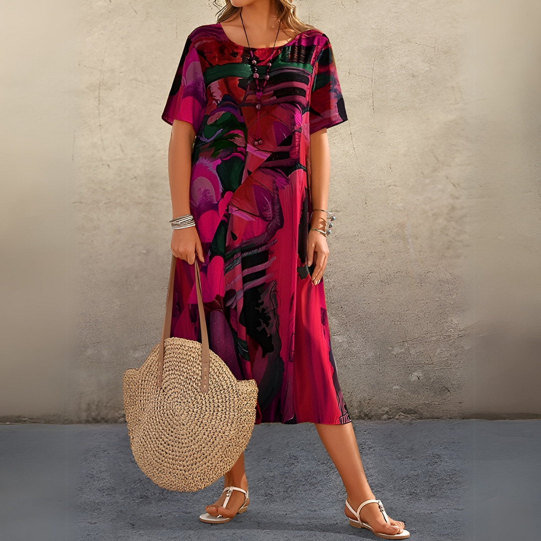 Sienna & Harper™ | Flowing and Elegant Floral Dress