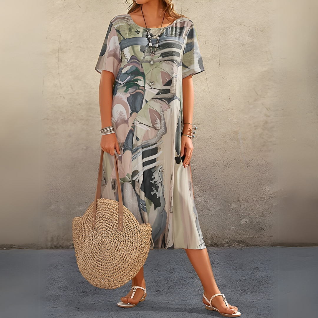 Sienna & Harper™ | Flowing and Elegant Floral Dress