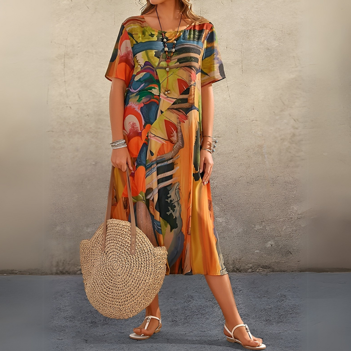 Sienna & Harper™ | Flowing and Elegant Floral Dress